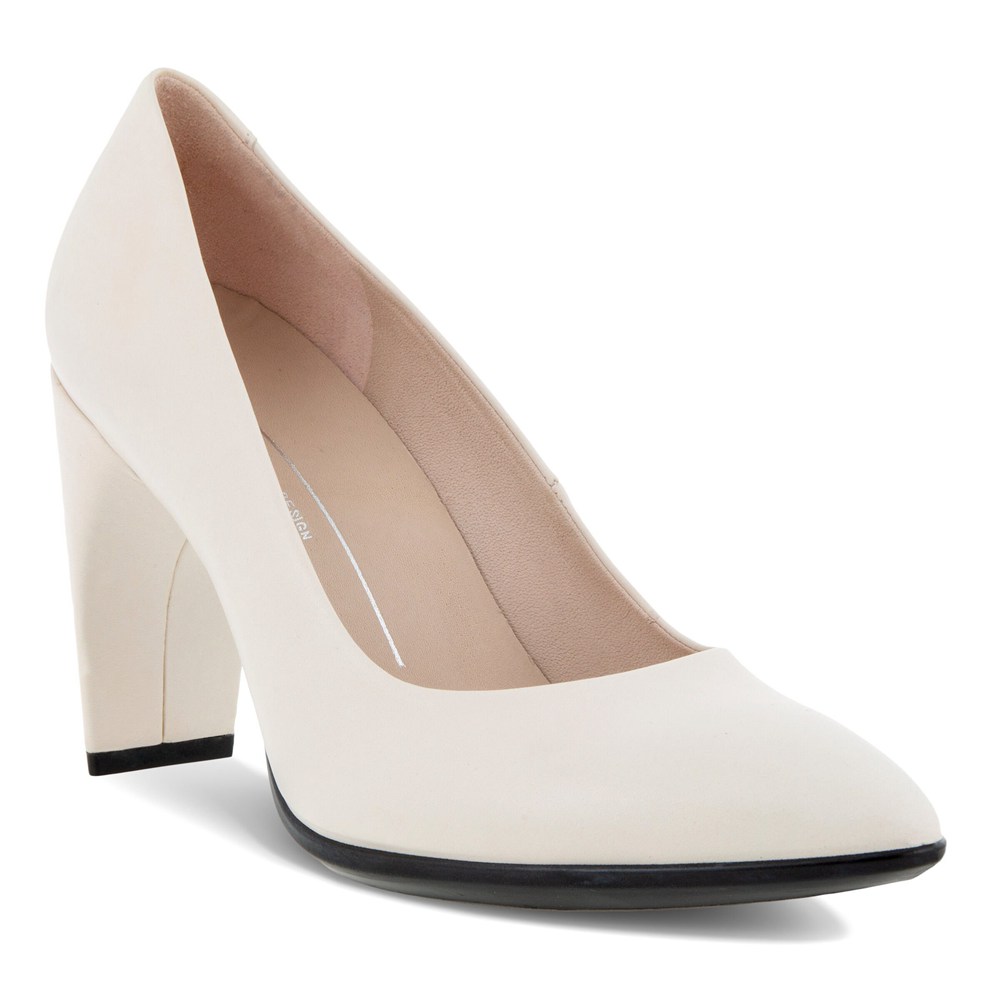 ECCO Womens Pumps Beige - Shape 75 Pointy Sleek 2.0 - EIF-493268